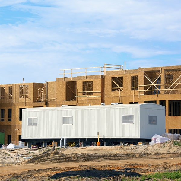 there may be size limitations for transporting and setting up construction site office trailers, depending on the specific site and access points